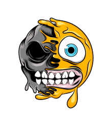 MELTING EMOJI SKULLS